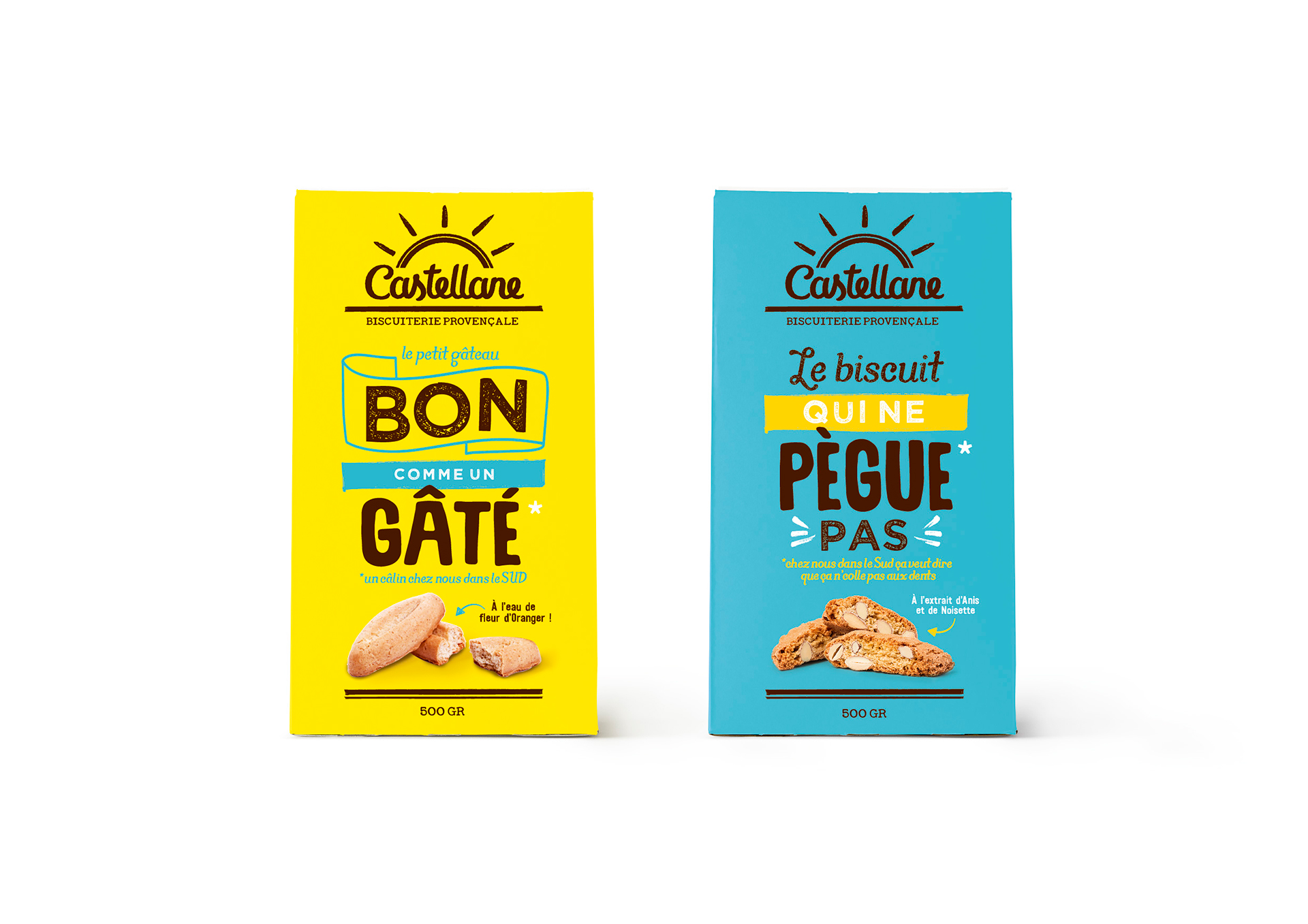 Packaging de biscuits de la marque Castellane