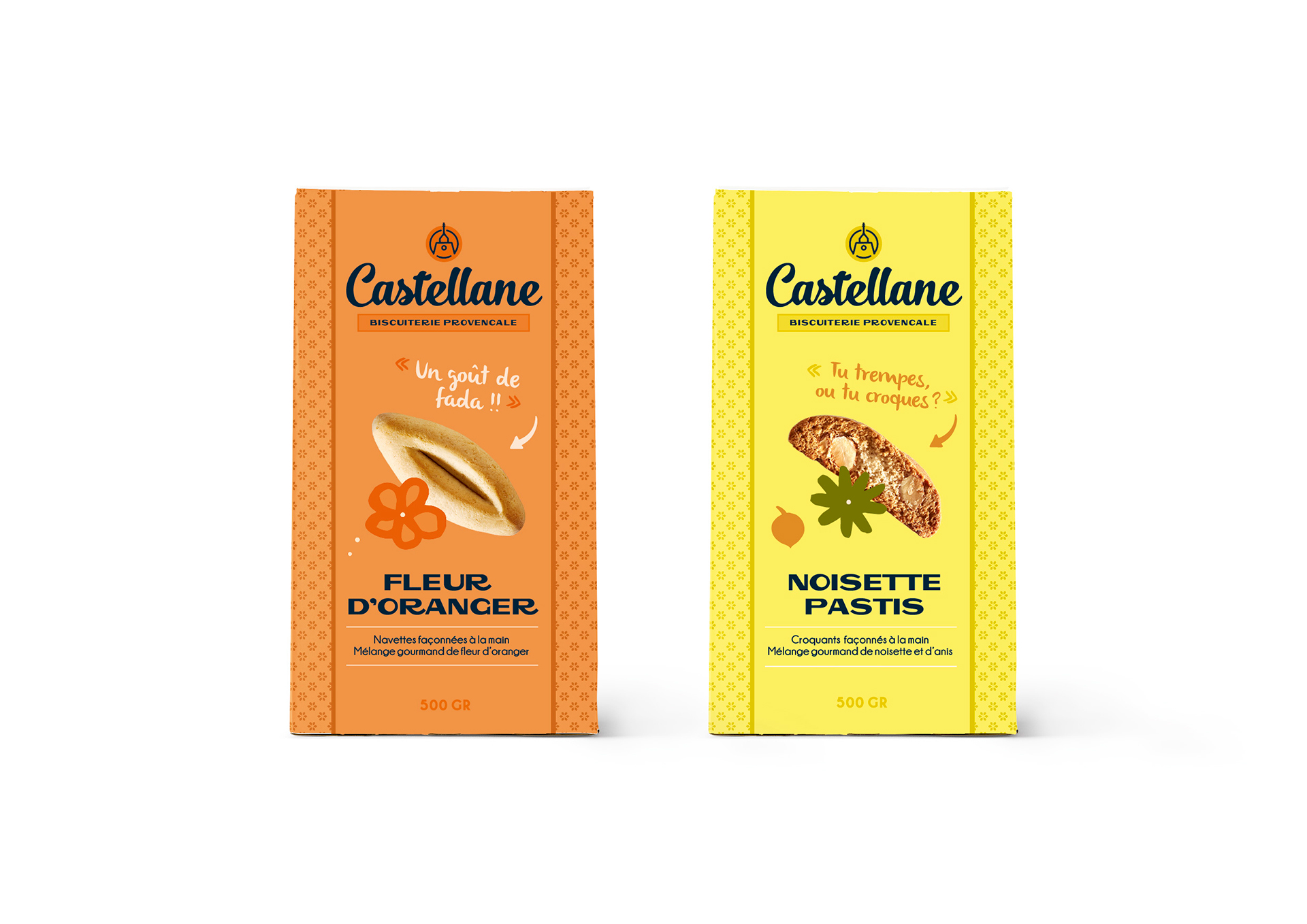 Packs de biscuits de la marque Castellane