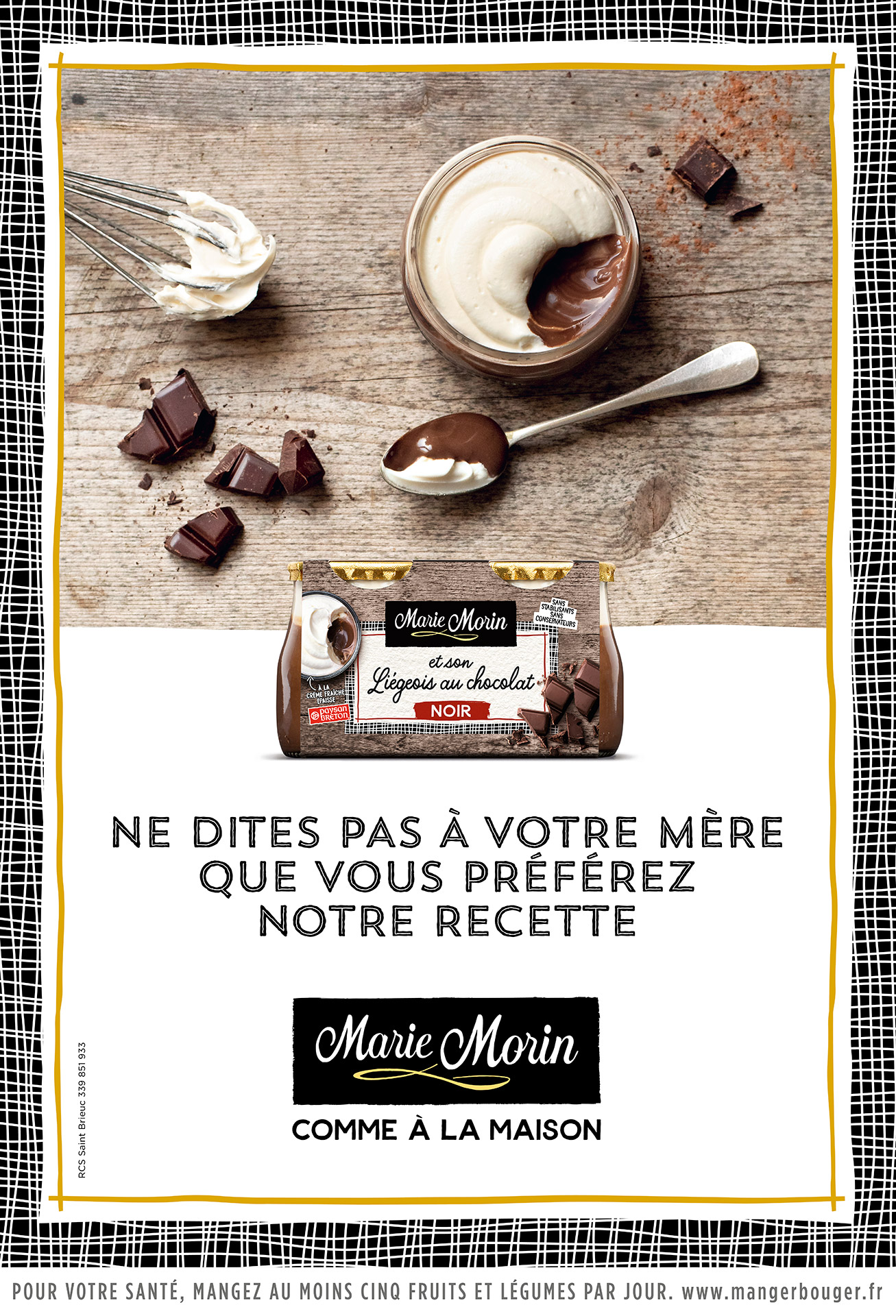Affiche abribus Campagne Marie Morin chocolat liégeois